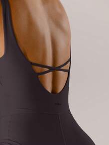 Aralina Leisurewear Active 粉彩粉色紧身塑身衣运动连体衣 - 深灰色 - 查看 3