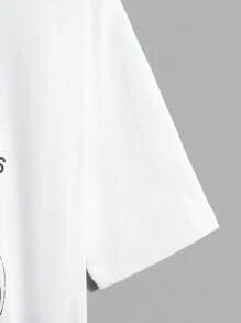 RueChic Men Tropical & Slogan Graphic Tee - White - View 3