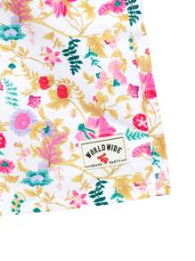 Manfinity KASUA Men's Casual Holiday Ditsy Floral Print Drawstring Waist Beach Shorts - Multicolor - View 5