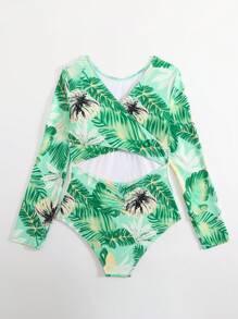 Swim SPRTY Beach Summer Outfits For Women, Random Print One Piece Swimsuit - Multicolor - View 2