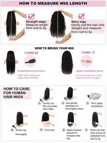 9x6 蕾丝无胶假发 人发预拔预剪波波头假发 人发自然黑色无胶假发 人发 200% 密度短直波波头假发 - Natural Black - 查看 8