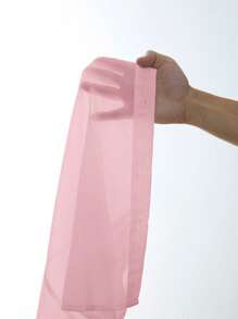 SHEIN EZwear 复古休闲透明粉色音乐节女式短袖上衣 - 粉色 - 查看 7