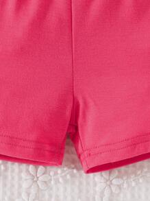 3pcs Baby Girls Floral Print Colorful Shorts Set - Multicolor - View 7