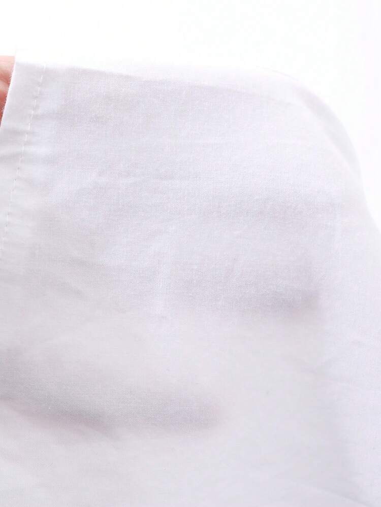 Women's Off Shoulder Casual Summer Blouse With Solid Color Contrast Lace Long Sleeves