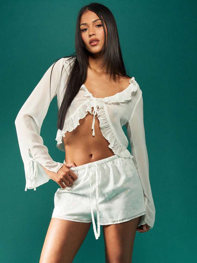 MISSGUIDED Pantalones cortos de salón de corte relajado