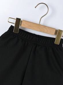 SHEIN 2pcs/Set Young Boy Simple Hooded Short Sleeve Sweatshirt And Shorts Set, Fashionable Summer Outfit,Holiday,Summer,Travel - Grey - View 7