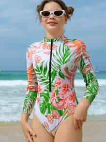 Traje de baño de una pieza sin mangas para adolescentes, minimalista y de moda, adecuado para el verano