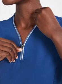 TaskEZ Scrub Uniform Set: Blouse And Trousers,Sets For Women Casual Scrub Sets Scrub Sets For Women Women Scrub Sets Work Clothes Women - Blue - View 5