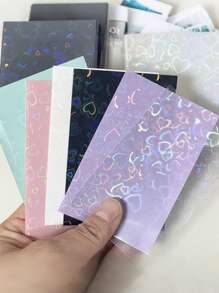 SHEIN 50pcs 61X91mm Heart Card Sleeves, Sports Card Protector Fit For Collectible Cards, Baseball Card, Sports Cards, Game Cards, Photocard-Perfect Shuffle Back To School