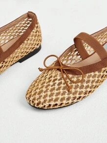Styleloop Women's Flat Slip-On Shoes, Boho, Retro American, Bohemian, Western Style, Suitable For Vacation, Music Festival, Party - Brown - View 3