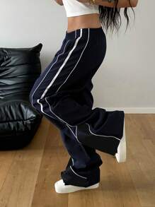 StreetHx Women Streetwear Oversized Contrast Color Long Pants, Spring/Autumn Fall Cloth For Women