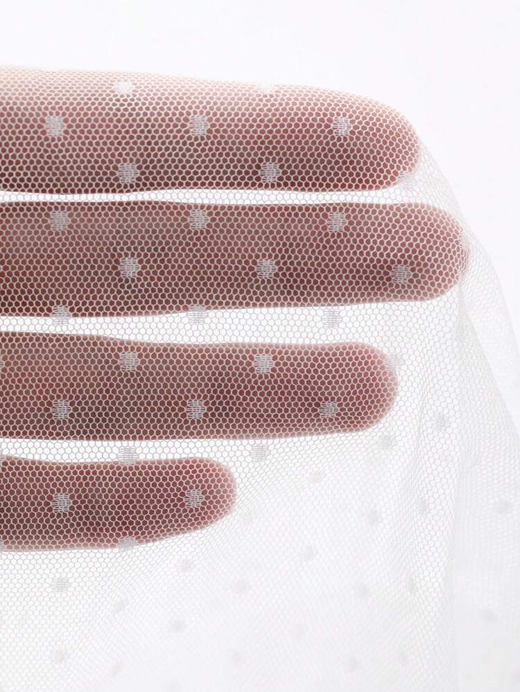 Women's Polka Dot Asymmetric Mesh Wrap Skirt, Stylish & Versatile Fall Skirts