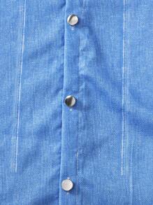 Kleid in Denim-Optik für Tween Mädchens, Frühling/Sommer, neues Design, digital bedruckt, Denim-Optik, kurzärmlig, lässig-schick, passendes Geschwister-Outfit im Street-Fashion-Stil - Verschiedenfarbig - Übersicht 3