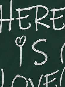 Manfinity Hypemode Men's Casual Slogan Embroidered Short Sleeve T-Shirt, Spring/Summer - Dark Green - View 2