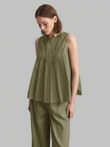 Ontre Women's Fashion Solid Color Sleeveless Tank Top