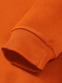 Manfinity LEGND Men's Wing Pattern High Neck Long Sleeve Casual Sweatshirt - Orange - View 5