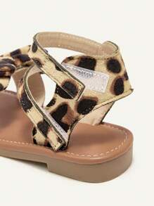 Cozy Pixies 1 Pair Cute Toddler Girls Outdoor Sandals With Big Bow Hook And Loop Closure, Princess Pastoral Style, Flat Bottom Party