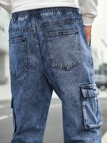 Manfinity Hypemode Pantalones vaqueros casuales y sencillos para hombres, apropiados para el verano