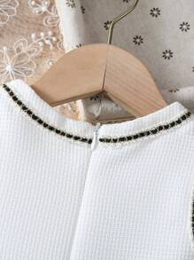 SHEIN Vestido sin mangas elegante con decoración de mariposa Darlene para niña, apropiado para salidas casuales y reuniones, para verano