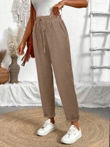 Calvaya Dames lente/zomer getextureerde denimblauwe skinny broek