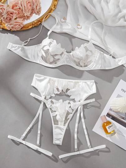 5pcs Set Women Sexy Lingerie Set Bridallingerie