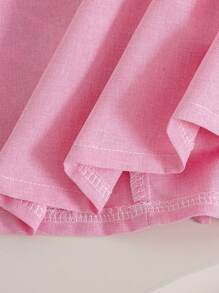 SHEIN Young Girl Sleeveless Princess Dress With Bow, Elegant, Sweet, Fashionable, Perfect For Summer - Pink - View 3