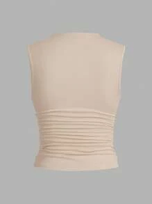 SHEIN Essnce Bộ 3 chiếc/bộ đồ lót nữ mùa hè thường ngày màu trơn nhún bèo - Nhiều màu - Xem 4