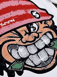 PAVTROS Maglietta da uomo a maniche corte con collo tondo, semplice e alla moda, adatta per l'estate - Bianco - Visualizzare 6