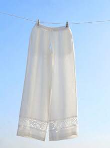 SHEIN LUNE Women's Low Rise Stylish Versatile Pants - White - View 5