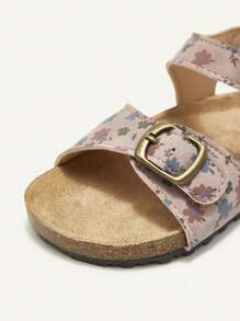 Cozy Pixies Sandalias planas de bebé con diseño floral vintage y estilo bohemio, de piel sintética