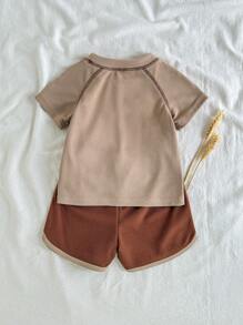 Vintaside Kids Baby Boy Summer Casual Short Sleeve T-Shirt And Shorts Set