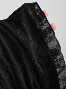 Sweetra Women Solid Color Cute Off-Shoulder Bowknot Lace Blouse Y2K  Fall Cloth For Women - Black - View 6