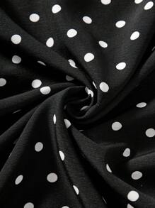 DreamSkyne Mono de una pieza con lunares de talla grande, minimalista y de moda, adecuado para el verano - Negro - Ver 6
