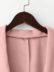 Rometta Plus Size Women Solid Long Sleeve Blazer And Knee Length Pleated Skirt Set Graduation,Back To School,Teacher Outfits For Women Fall Cloth For Women Autumn