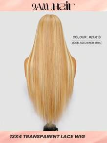 13x4 Lace Front Wig Human Hair Straight 22 24 26inch P27/613 Honey Blonde Hair With Highlights Lace Front Wig Human Hair 180 Density Human Hair Lace Frontal Wig - S27/613 - View 1