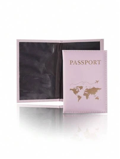 1pc Creative Passport Cover With Airline Ticket Holder, Passport Holder For Travel Essentials, Passport Wallet Cover Case For Travel Must Haves Accessories,Passport Book Holders For Women And Men,Holiday Travel, Passport Protection ,Travel Storage Bag,Fashionable Passport Wallet(Available In Multiple Colors)