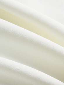 SHEIN EZwear Plus Size Romantic Semi-Sheer Pleated Patchwork Skirt For Spring