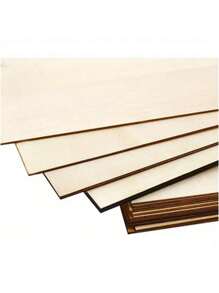 SHEIN 5/12/26pcs-Pack Plywood Craft Sheets: Versatile & Precise For DIY, Wood Burning, CNC Projects -  Wooden Ornaments
