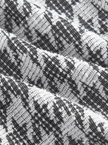 SHEIN MOD Houndstooth Mini Dress, Office Wear For Working Women,Business Women Attire - Black and White - View 4