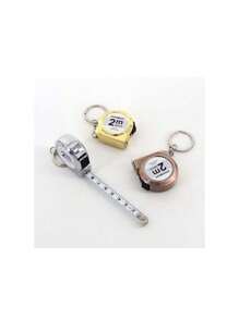 SHEIN Portable Mini Tape Measure Small Household Measuring Tape Retractable 2m Mild Steel Key Chain Tape Measure Mini Measuring Tools