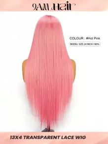 13x4 蕾丝前假发人发直发 22 24 26 英寸橙色 613 粉色红色蕾丝前假发人发 180 密度金发假发人发蕾丝前假发 - SPink - 查看 2