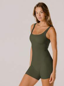 Aralina Leisurewear Active 粉彩粉色紧身塑身衣 - 軍綠色 - 查看 5