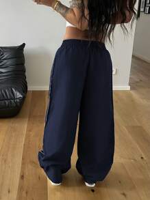 StreetHx Women Streetwear Oversized Contrast Color Long Pants, Spring/Autumn Fall Cloth For Women