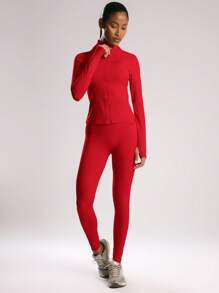 Musera Sport 高领拉链修身夹克夏季健身运动吸湿运动修身跑步健身房健身