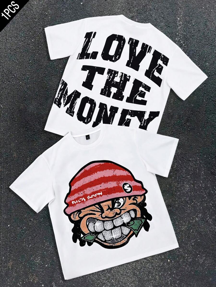 PAVTROS Maglietta da uomo a maniche corte con collo tondo, semplice e alla moda, adatta per l'estate - Bianco - Visualizzare 1