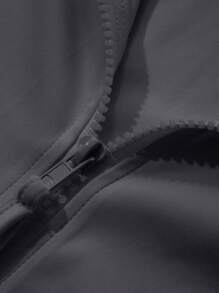 DAZY 女士休闲拉链夹克运动服，春季、秋季女装外套 - 深灰色 - 查看 4