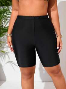 Swim SPRTY Plus Size Women Casual Holiday Bikini Bottom - Black - View 1