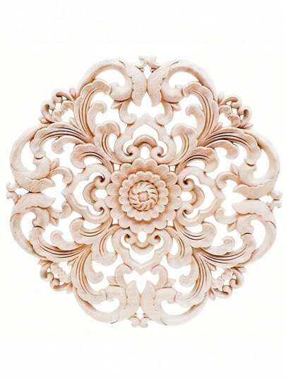 SHEIN 1 Pc Inlaid Wood Carvings, Unpainted Furniture Bed Doors Cabinet Trims