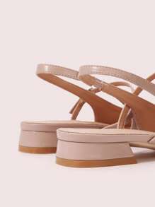 CUCCOO DOLLMOD Women's Fashion Light Apricot Patent Leather Mary Jane Flats With Strap, Square Toe - Apricot - View 7