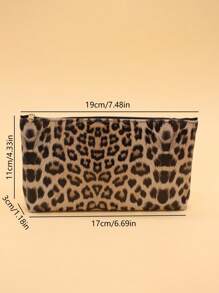 Leopard Envelope Makeup Bag - Multicolor - View 2